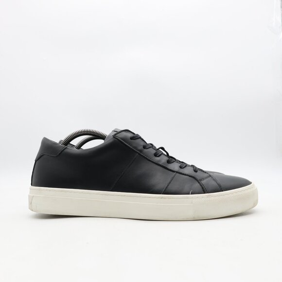 Greats Brooklyn Royale Sneakers Men's Size US 10.5 Black Leather Casual Italy - Picture 1 of 9